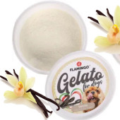 Италиански  сладолед за кучета  FLAMINGO Snack Gelato ice cream с вкус на ванилия